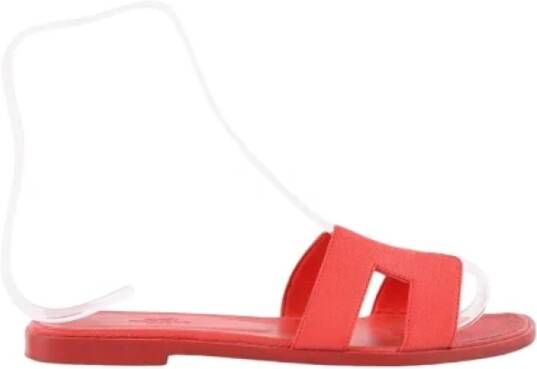 Hermès Vintage Pre-owned Leather sandals Red Dames