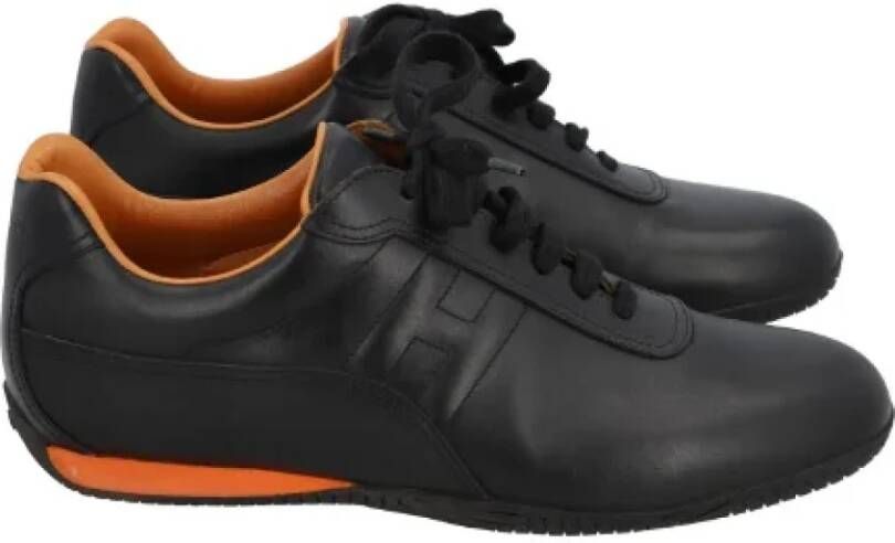 Hermès Vintage Pre-owned Leather sneakers Black Dames