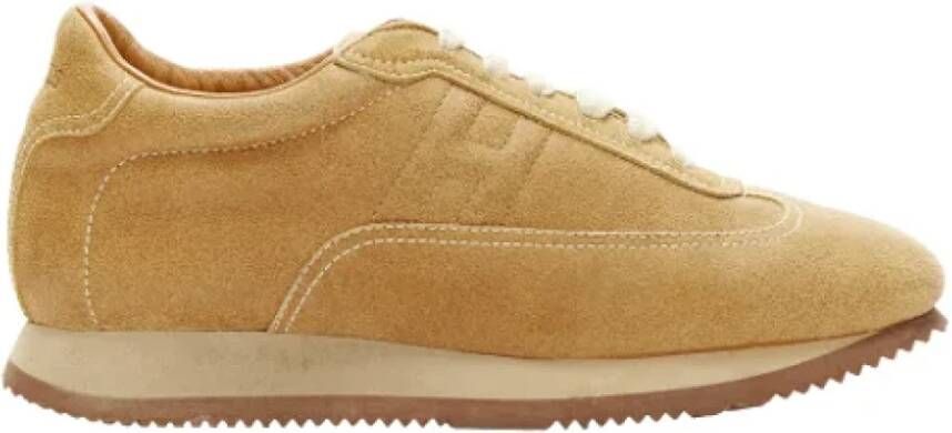 Hermès Vintage Pre-owned Leather sneakers Brown Dames