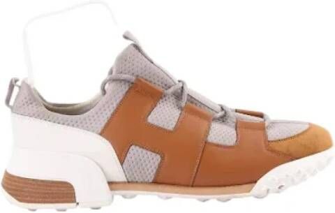 Hermès Vintage Pre-owned Leather sneakers Gray Dames