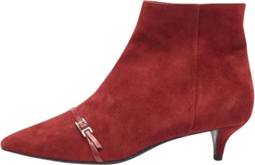 Hermès Vintage Pre-owned Suede boots Red Dames