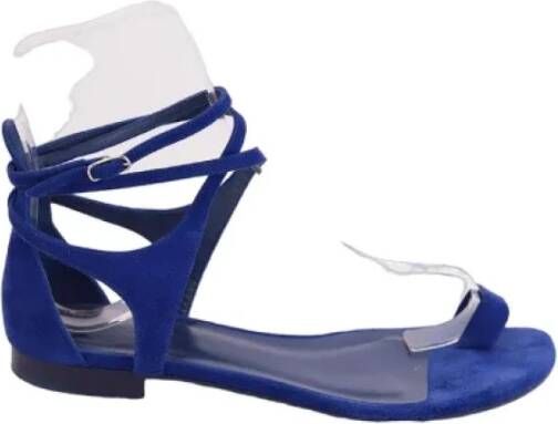 Hermès Vintage Pre-owned Suede sandals Blue Dames
