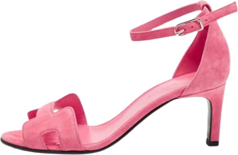 Hermès Vintage Pre-owned Suede sandals Pink Dames