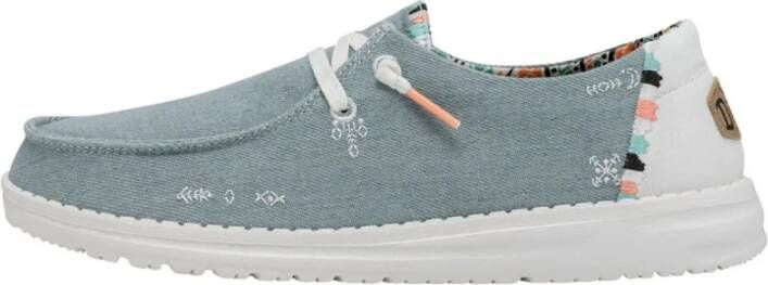 Hey Dude Boho Crochet Sneaker Blue Dames