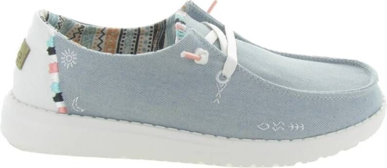 Hey Dude Boho Stijl Schoenen Blue Dames