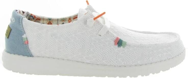 Hey Dude HEYDUDE Wendy Dames Instappers Boho White Crochet | Wit | Canvas - Foto 11