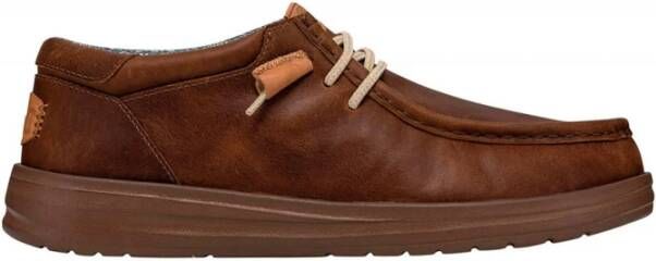 Hey Dude Bruine Platte Schoenen Wally Model Brown Heren