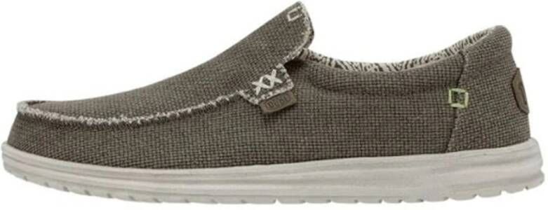 Hey Dude Casual Slip-On Canvas Schoen Brown Heren