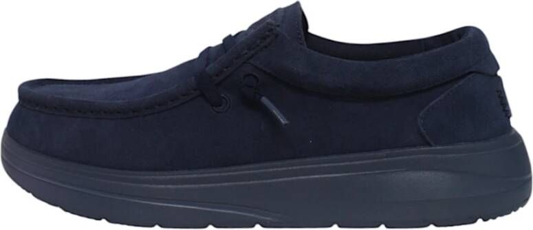 Hey Dude Elastische suède mocassins met geheugenschuim