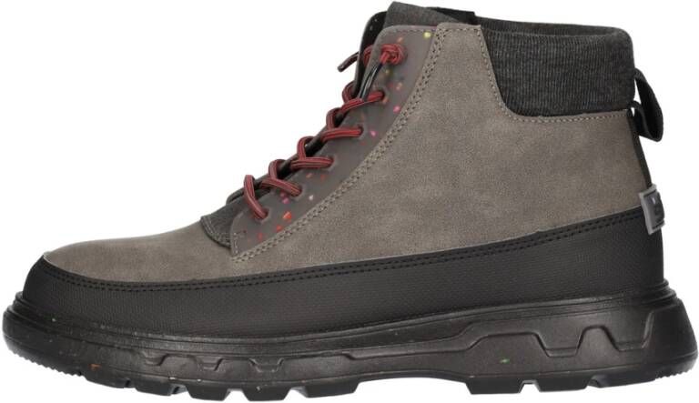 Hey Dude Elastische Veterschoen van Nep Leer Gray Heren