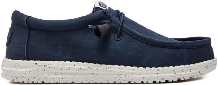 Hey Dude Blauwe Canvas Schoenen voor Mannen