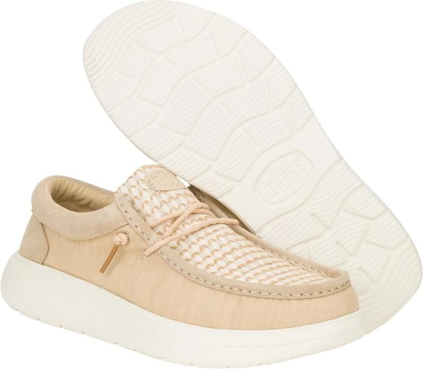 Hey Dude Wally Comf Woven Mocassins Elastaan Detaillering Zacht Voetbed Lichtgewicht Zool - Foto 5