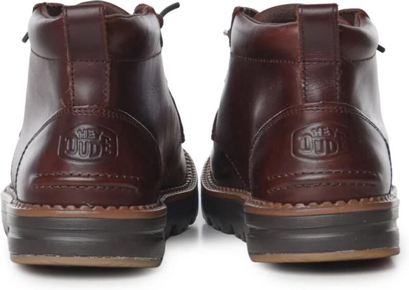 HEYDUDE Flint Leather Heren Boots Leer Bruin - Foto 3