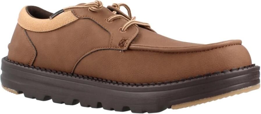 HEYDUDE Flint Moc Classic Heren Veterschoenen Imitatieleer Bruin