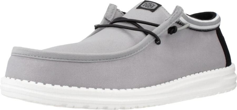HEYDUDE Wally Letterman Heren Instappers Light Grey White - Foto 3