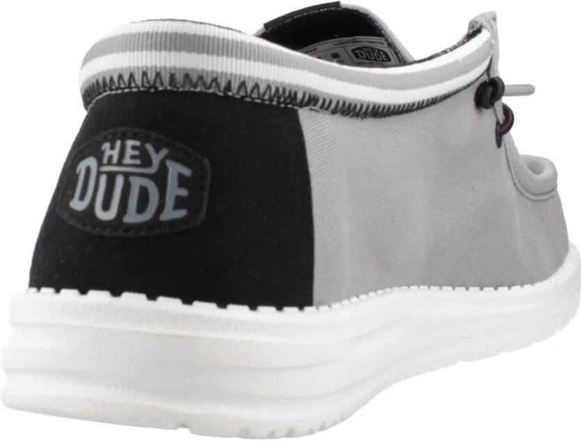 HEYDUDE Wally Letterman Heren Instappers Light Grey White - Foto 4