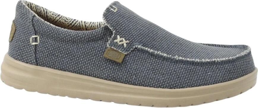 HEYDUDE Instappers Heren Mikka Braided Textiel Blauw