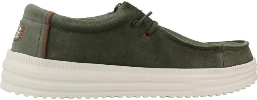 Hey Dude Lage leren mocassin van Rev Suede
