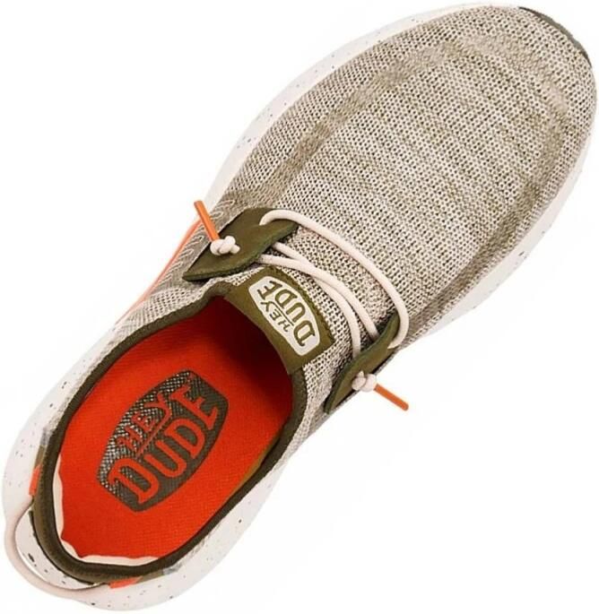 HEYDUDE Sirocco Sport Mode Heren Sneakers Green Dusty Olive Orange - Foto 2
