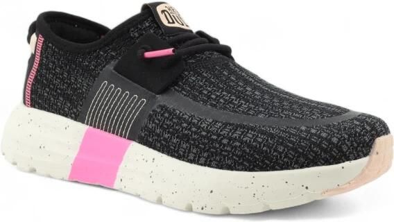 HEYDUDE Sirocco Sport Stripe Dames Sneakers Black