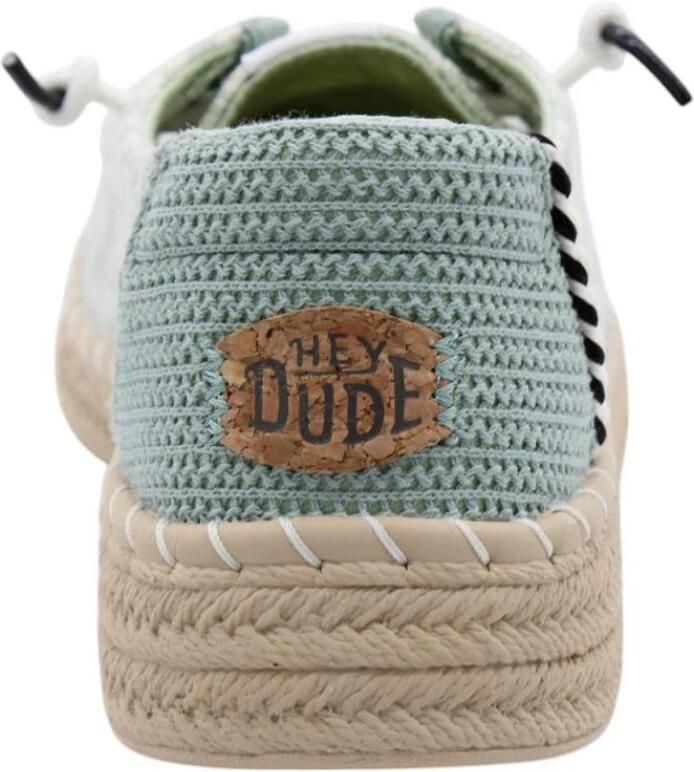 HEYDUDE Wendy Espadrille Retro Palm Dames Instappers Celadon Green White - Foto 6