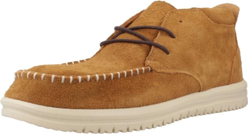 Hey Dude HEYDUDE Wally NXT Mid Heren Mocassins Instappers Bruin Suède Lichtgewicht - Foto 2