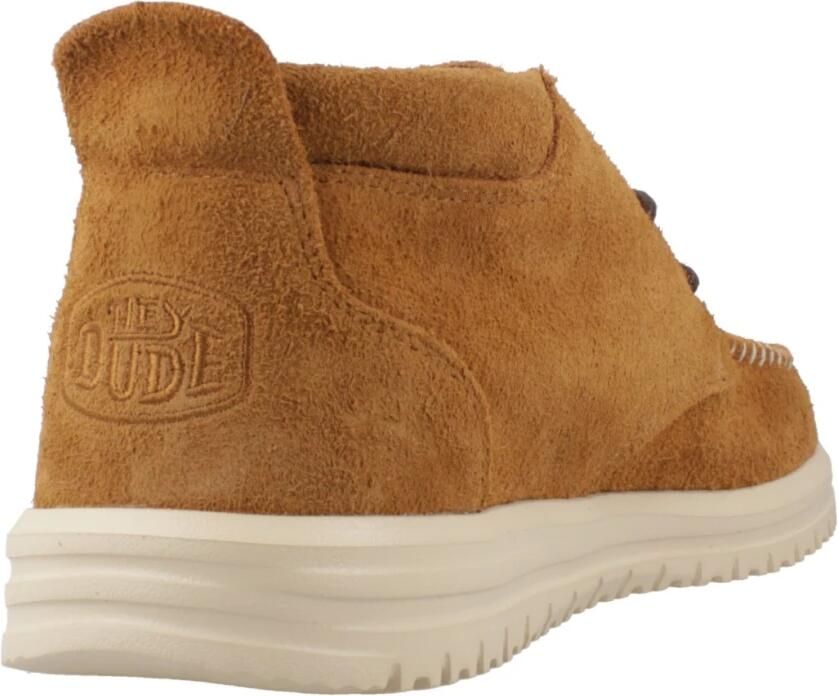 Hey Dude HEYDUDE Wally NXT Mid Heren Mocassins Instappers Bruin Suède Lichtgewicht - Foto 3