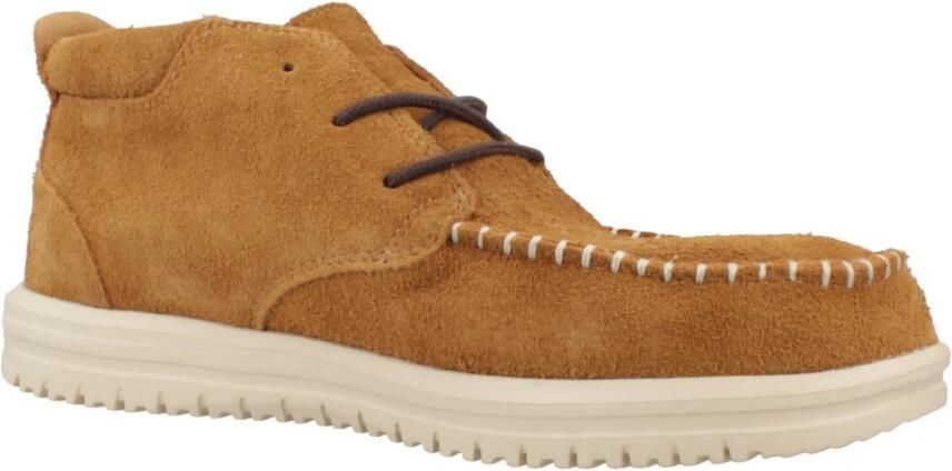 Hey Dude HEYDUDE Wally NXT Mid Heren Mocassins Instappers Bruin Suède Lichtgewicht - Foto 4