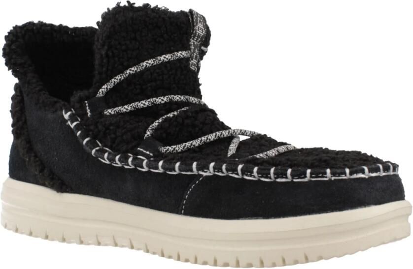 HeyDude Women's Camden Suede Cozy Winterschoenen zwart - Foto 2