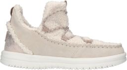 HeyDude Women's Camden Suede Cozy Winterschoenen beige wit