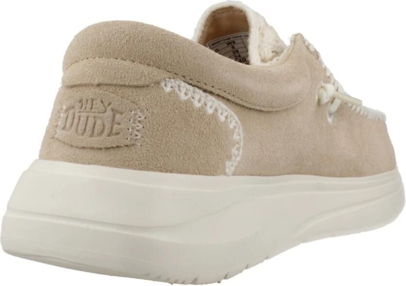 HEYDUDE Wendy Comf Suede Crochet Dames Instappers Irish Cream Multi - Foto 3