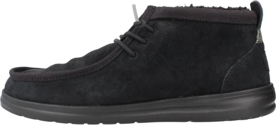 HEYDUDE Wally Mid Gripr Warmth Heren Schoenen Zwart Suède Foot Locker - Foto 9