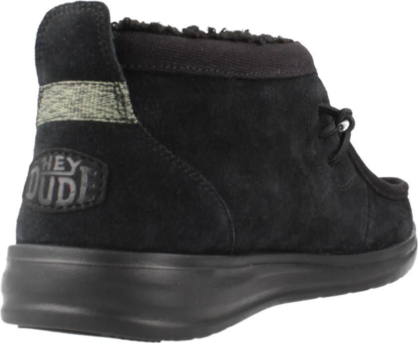 HEYDUDE Wally Mid Gripr Warmth Heren Schoenen Zwart Suède Foot Locker - Foto 10