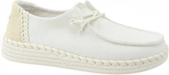Hey Dude Wendy espadrille woven white Wit