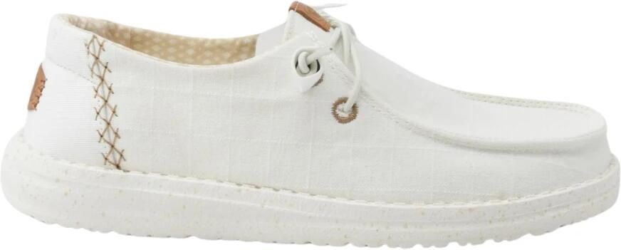 HeyDude Women's Wendy Chambray Grid Sneakers grijs wit