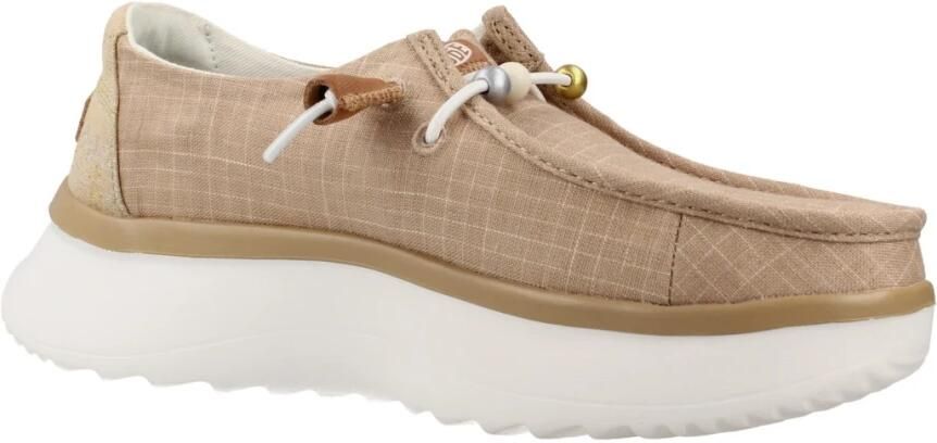 HEYDUDE Wendy Peak Baja Dames Instappers Stripe Tan