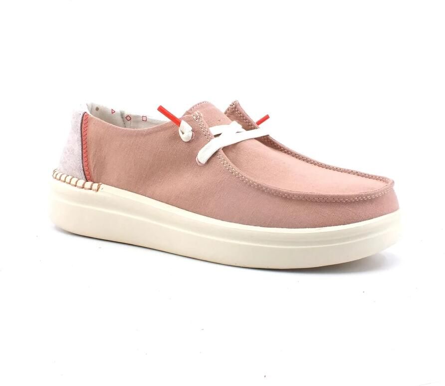 Hey Dude HEYDUDE Wendy Rise Veterschoenen roze Canvas Dames