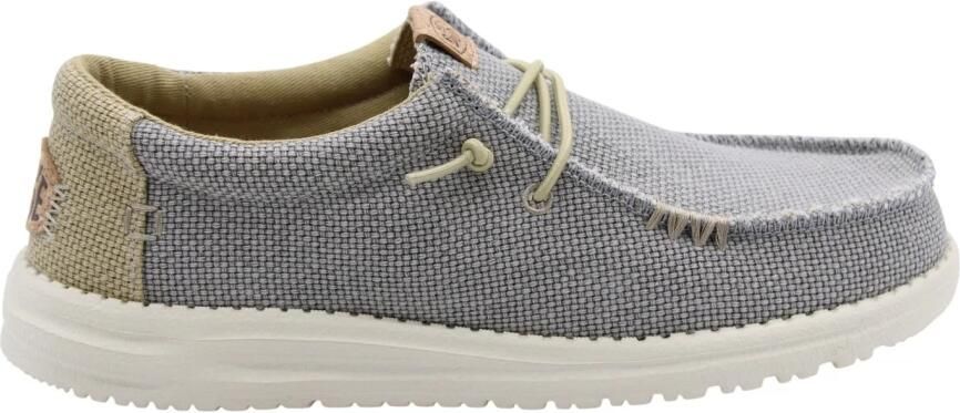 HEYDUDE Instappers 40003 WALLY BRAIDED-1YF FLANNEL GREY OLIVE GREY