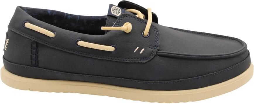 HEYDUDE Harbor Lo Classic Heren Loafers Navy Blazer Boulder Tan - Foto 7