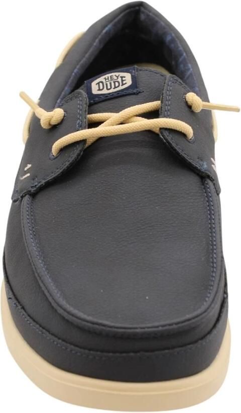 HEYDUDE Harbor Lo Classic Heren Loafers Navy Blazer Boulder Tan - Foto 5