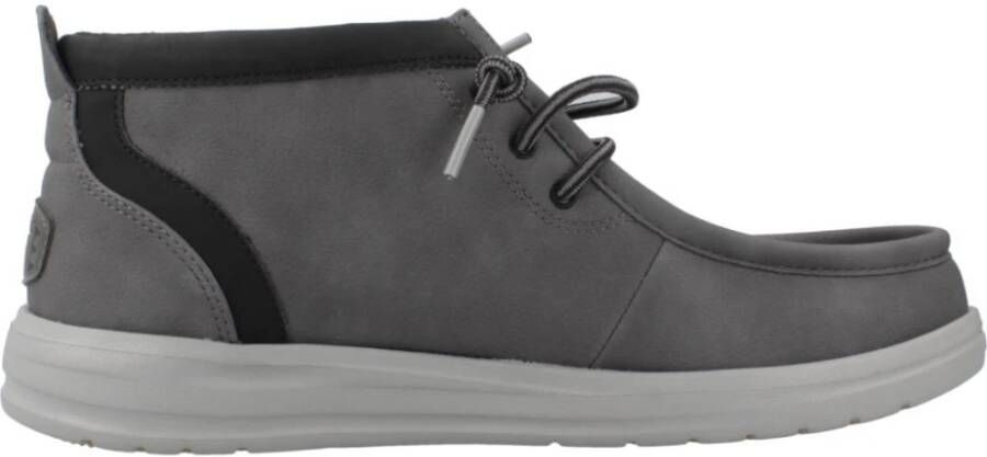 HEYDUDE Wally Mid GripR Classic Heren Instappers Grey Black