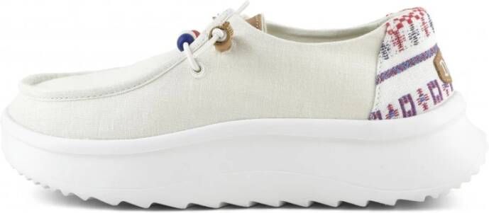 Hey Dude Kleurrijke Mesh Sleehak Sneakers White Dames