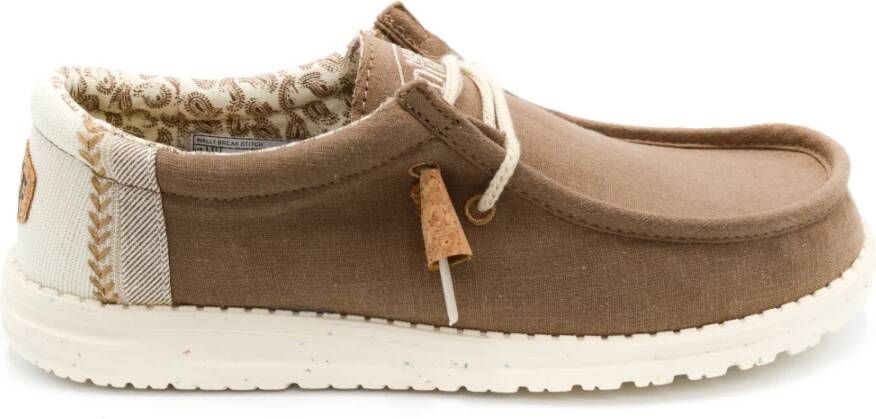 Hey Dude Bruine Platte Schoenen Wally Break Brown Heren