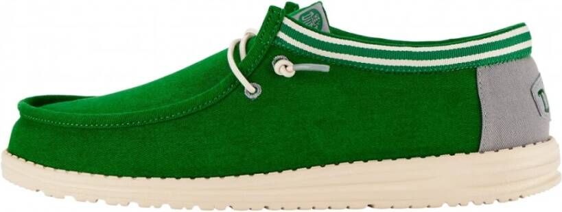 HEYDUDE Wally Letterman Heren Instappers Green White - Foto 2