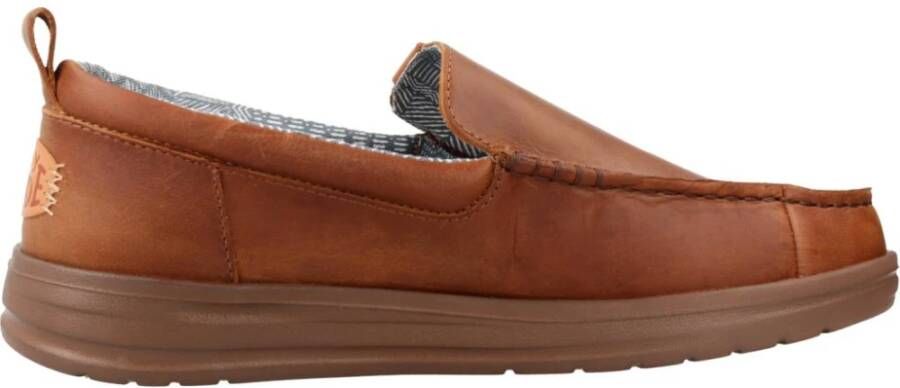 HEYDUDE Wally Grip Moc Craft Leather Heren Mocassins Grey