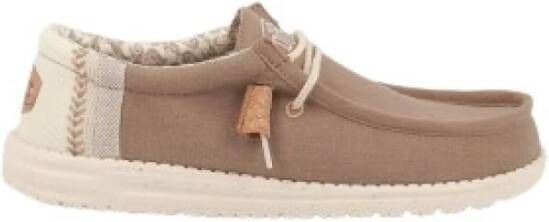 Hey Dude Bruine Platte Schoenen Wally Break Brown Heren