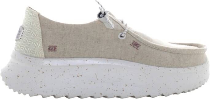 Hey Dude Platte Veterschoenen voor Dames Chambray Beige Dames