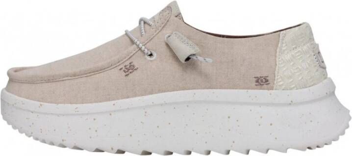 Hey Dude Stijlvolle Beige Sneakers Wendy Peak Beige Dames