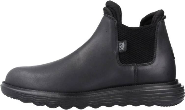 Hey Dude Stijlvolle Chelsea Boots voor Vrouwen Black Dames