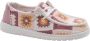 HeyDude Women's Wendy Cottage Crochet Sneakers wit roze - Thumbnail 2